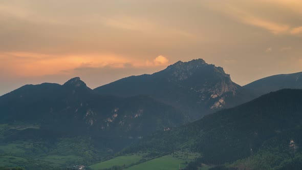 Evening Colors in Mountains