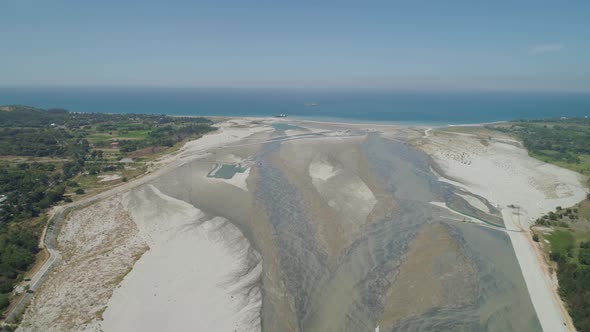 River Flowing Into the Sea