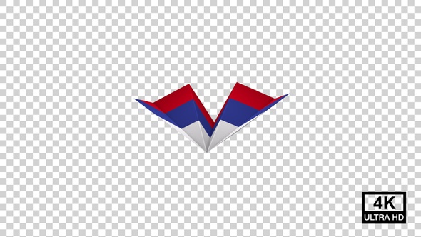 Paper Airplane Of Russia Flag V3