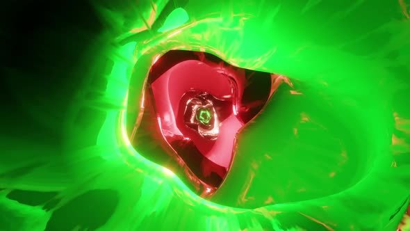 Reverse Green And Rose Tunnel Vj Loop Background 4K