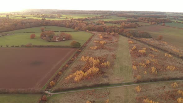 Route Of HS2 Through Warwickshire Between Kenilworth And Coventry In Greenbelt