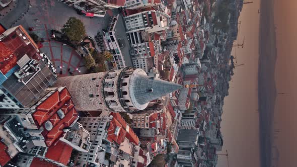 Historical Buildings in Karakoy Vertical Video