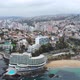 Beach Pacific ocean coast, Convention Center (Vina del Mar, Chile) aerial view - VideoHive Item for Sale