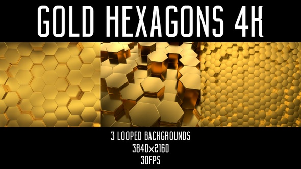 Gold Hexagons
