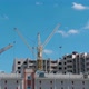 Time Lapse of Building Under Construction Crane and Beautiful Clouds No Birds - VideoHive Item for Sale