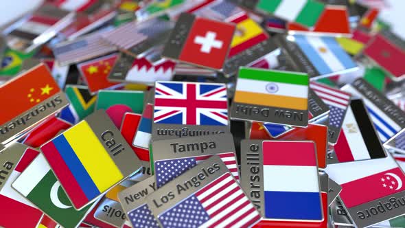 Souvenir Magnet with Basel Text alt