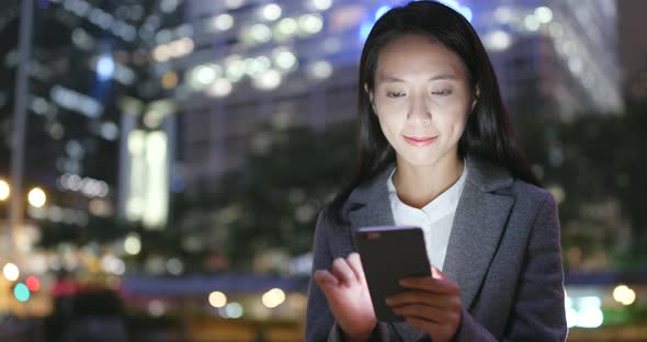 Asian business woman use of smart phone