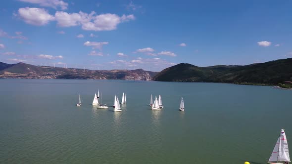 Sail Boats On Lake Golubac Regatta Serbia Summer 5