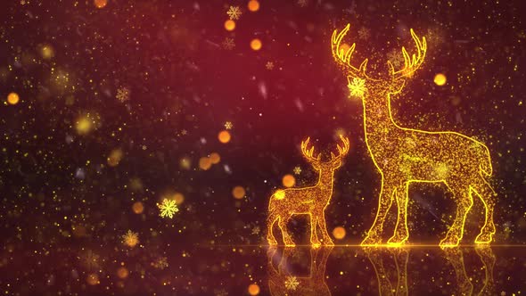 Christmas Rein Deer Background 1
