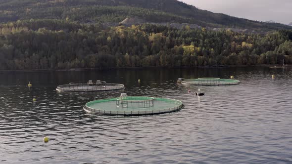 An Aquaculture Fish Farm Used to Hold Fish Stocks for Food