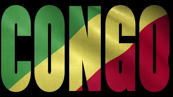 Congo R. Flag Into Country Name