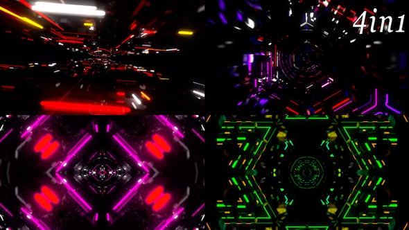 Neon Valley - Vj Loop Pack (4in1)