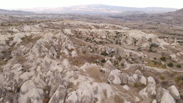 Cappadocia Landscape Aerial View. Turkey. Goreme National Park