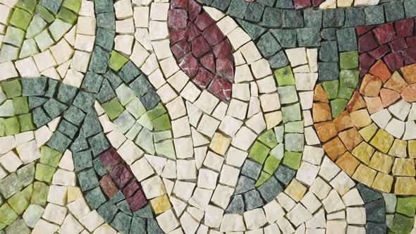 Beautiful Mosaic Pattern From Natural Granite Stone