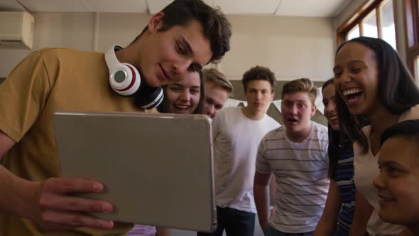 Teenagers in a school classroom