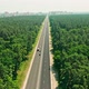 Road Transport Drone Field Sun Sunset Logistic Cars City Forest - VideoHive Item for Sale