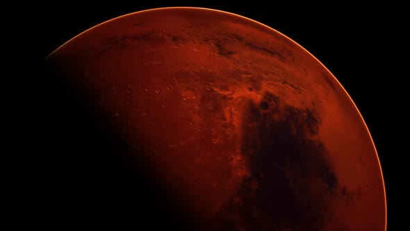 Red Planet Mars in the Starry Sky alt