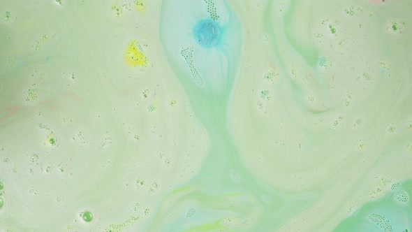 Bath Bomb in Water Closeup