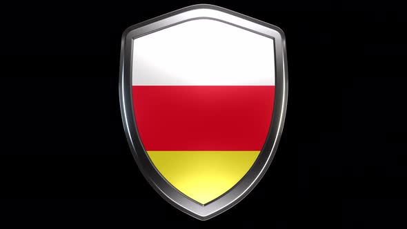 South Ossetia Emblem Transition with Alpha Channel - 4K Resolution alt