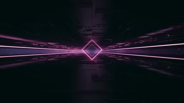 Abstract VJ Glowing Neon Loop 4K