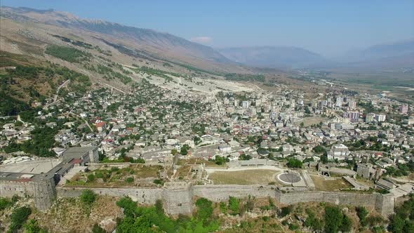 Castle with mountains in Albania