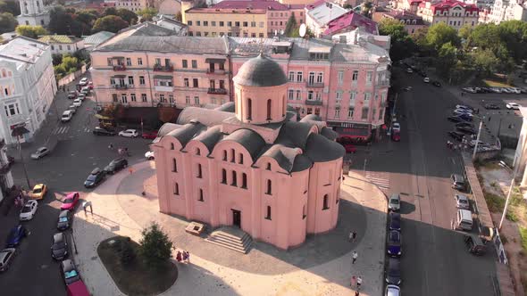 Church of the Tithes. Aerial. Kyiv.Ukraine