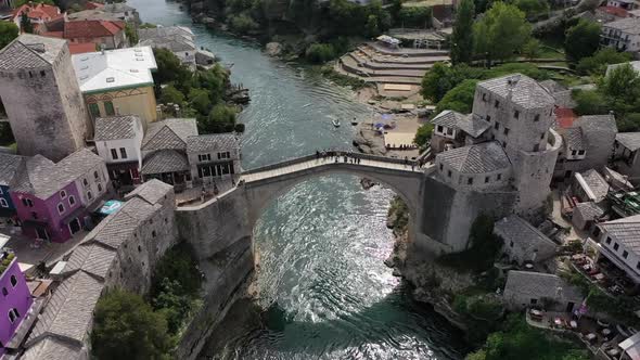 Aerial View on the Stari Most