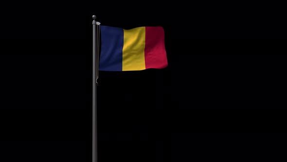 Chad Flag With Alpha 4K