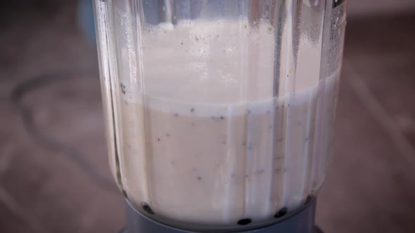 Whipping Vegetable Milk Smoothies with Pistachios Banana Chia and Oatmeal