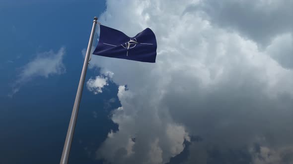 Nato Flag Waving 4K