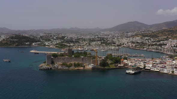 Top view of Mediterranean sea, Bodrum, Turkey