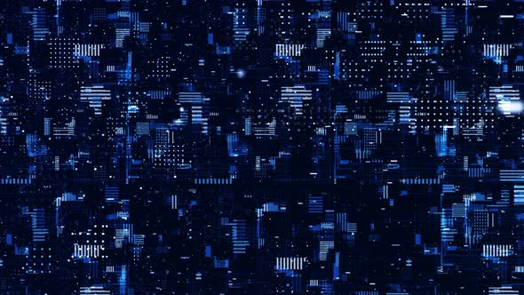 Abstract digital particles flow,Technology digital connection background. (loopable) alt