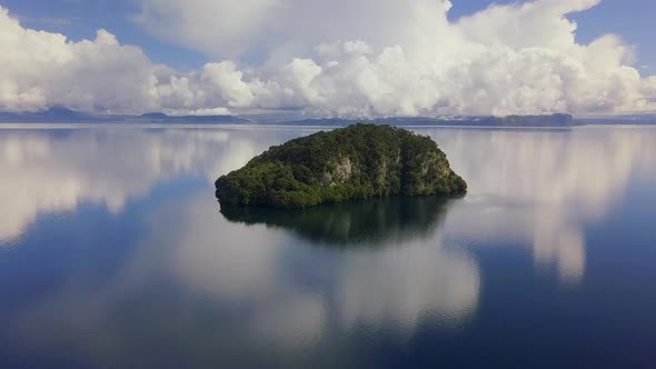 Scenic tiny island