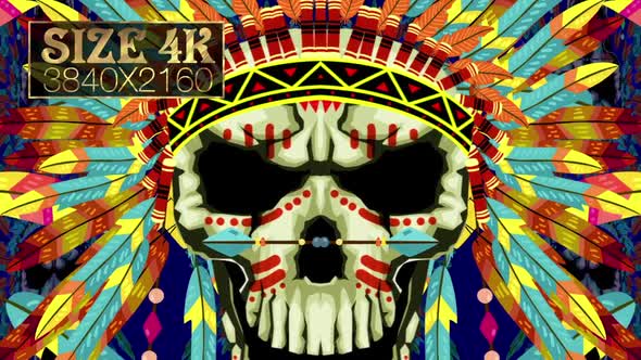 Indian Skull Head 02 alt