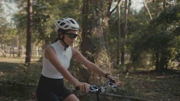 Cyclist Girl Training