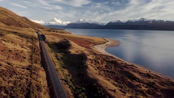 Scenic drive in New Zealand