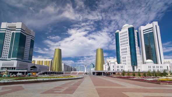 The Building of the Senate of the Government of the Republic of Kazakhstan Timelapse Hyperlapse in