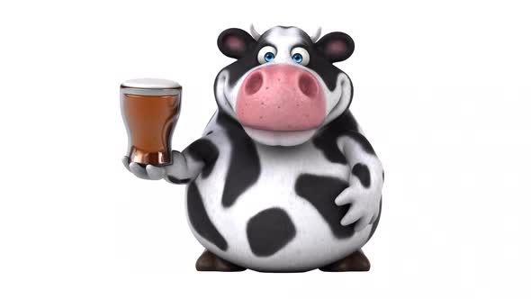 Fun cow - 3D Animation with alpha