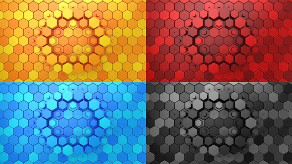 Hexagons Form A Wave