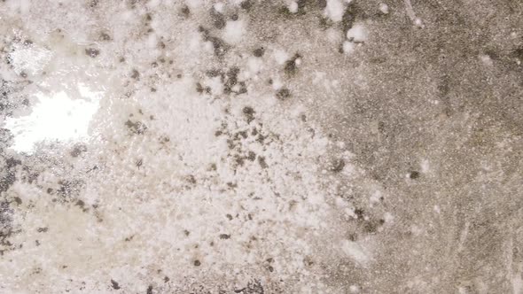 Vertical Video of Low Tide in the Ocean Near the Coast of Zanzibar Tanzania Aerial View