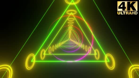 Colorful Triangle Tunnel 4k alt