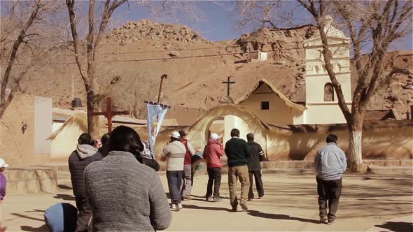 Christian Procession at Susques Church, near the Andes Mountains.