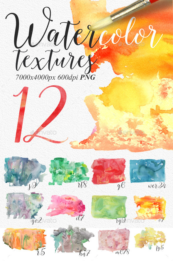 Watercolour Textures PNG
