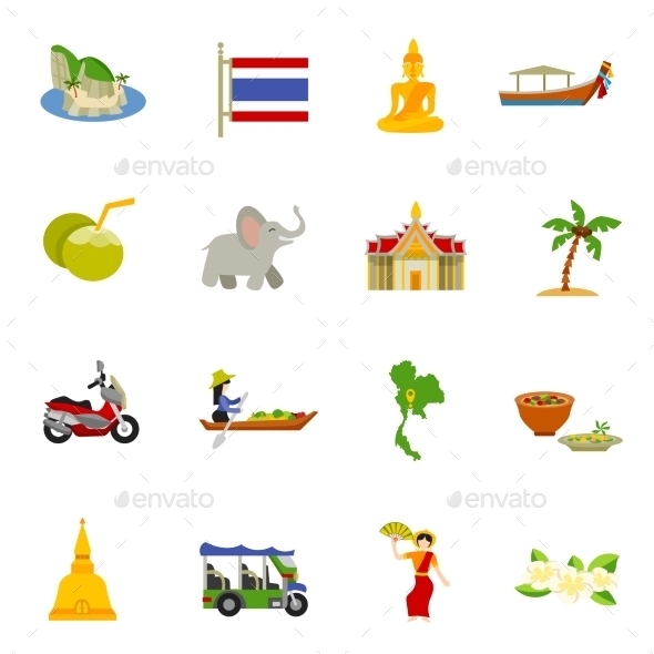 Thailand Icons Set