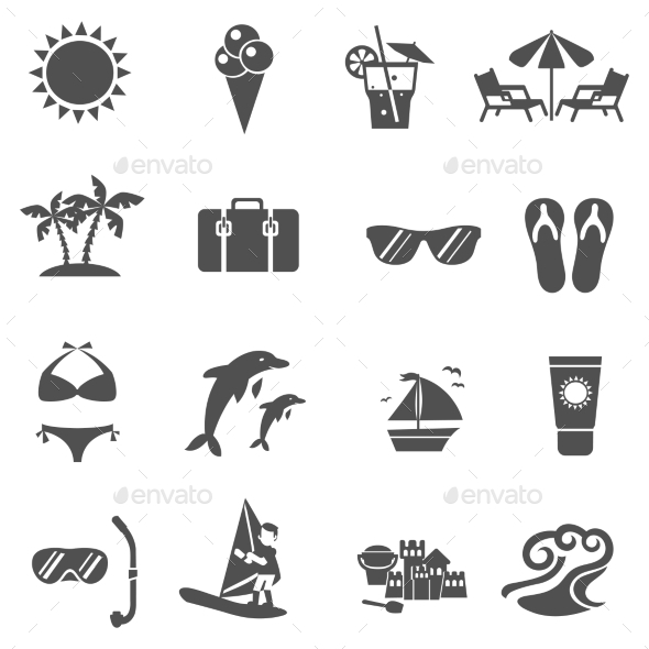 Summer And Travel Icons Set