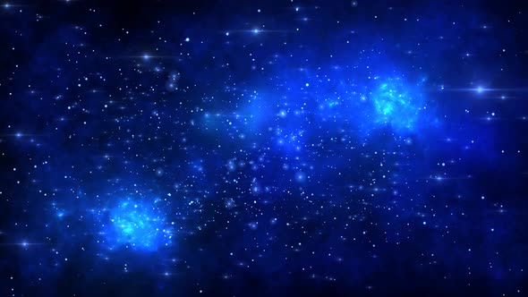 Blue Galaxy Space Motion Loop Background