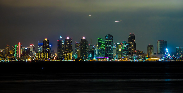 Colorful San Diego Skyline