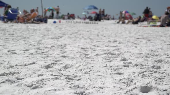 Depth Of Field Sand On A Busy Beach (4 Of 8)