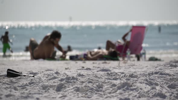 People Relaxing On A Busy Beach (5 Of 11)