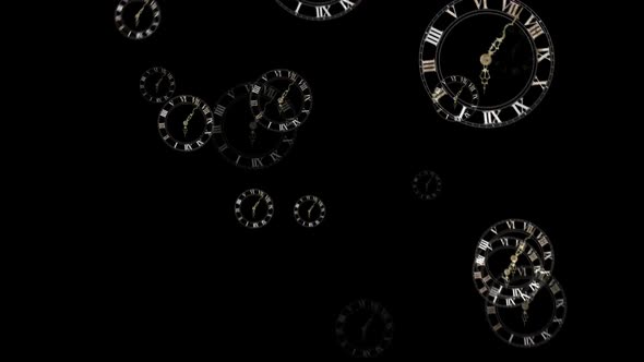 Falling Clock Particles